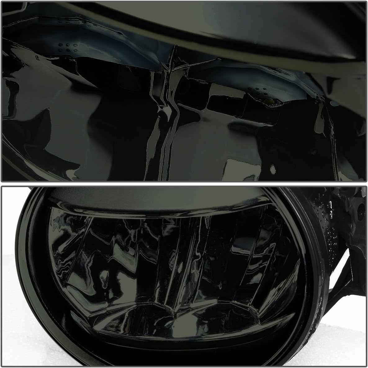 Auto Dynasty LED Fog Lights Assembly Compatible with 2006-2012 RAV4 / 2007-2013 Camry / 2008-2010 Highlander Front Bumper Driving Fog Lamps, Driver and Passenger Side, Smoked Lens