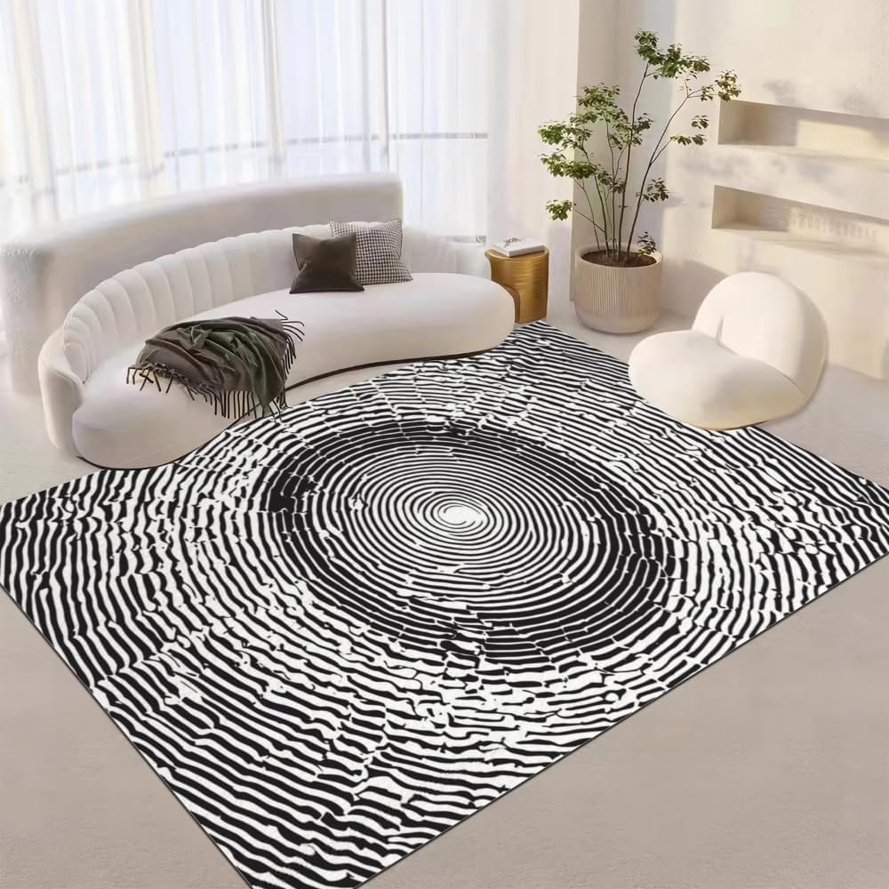Tapis géométrique abstrait 3d idéal pour bureau et entrée