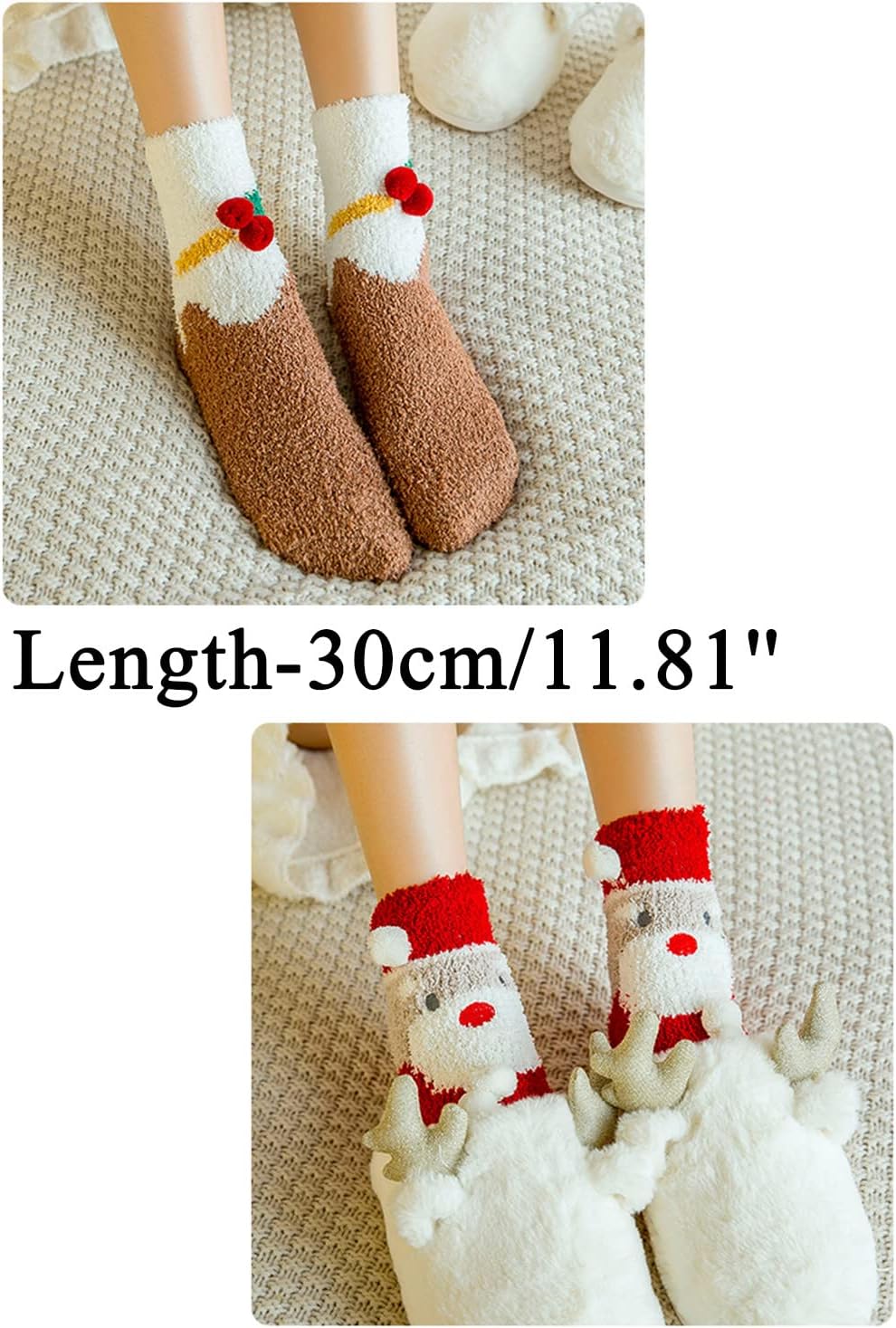Sokken Kerstmis familie kerstsokken kerstboom sneeuwvlok sneeuwpop strik katoenen sokken nieuw kleurrijk patroon kerstsokken kledingsokken schattig design heren sokken patroon grappig, beige, One Size