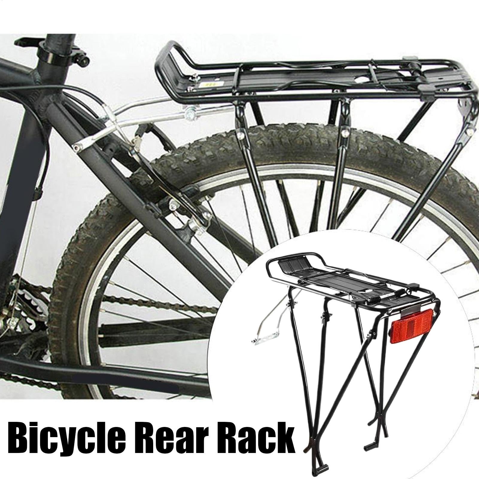 Soporte Trasero para Ciclismo, aleación de Aluminio, Soporte de liberación rápida con Reflector, Soporte de alforja, Carga máxima de 50 kg