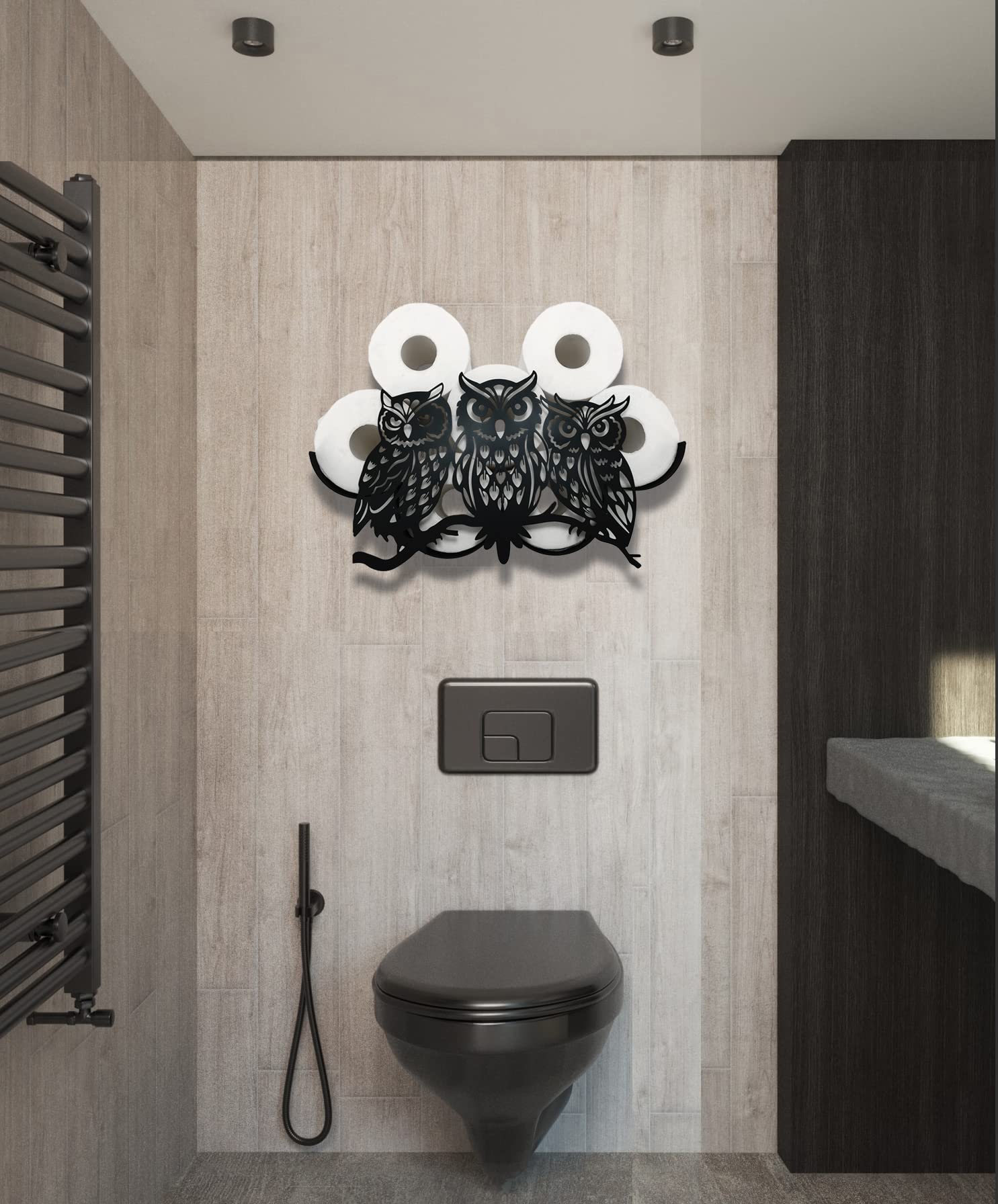 Hibou Drôle - Combine Un Porte-rouleau De Papier Toilette Et Un