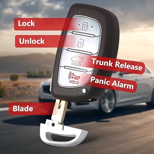 Miniatura 2 de Llavero remoto de entrada sin llave inteligente para Hyundai Sonata 2015 2016 2017 434MHz ID de la FCC: CQOFD00120 P/N: 95440-C1000N 95440-C1001