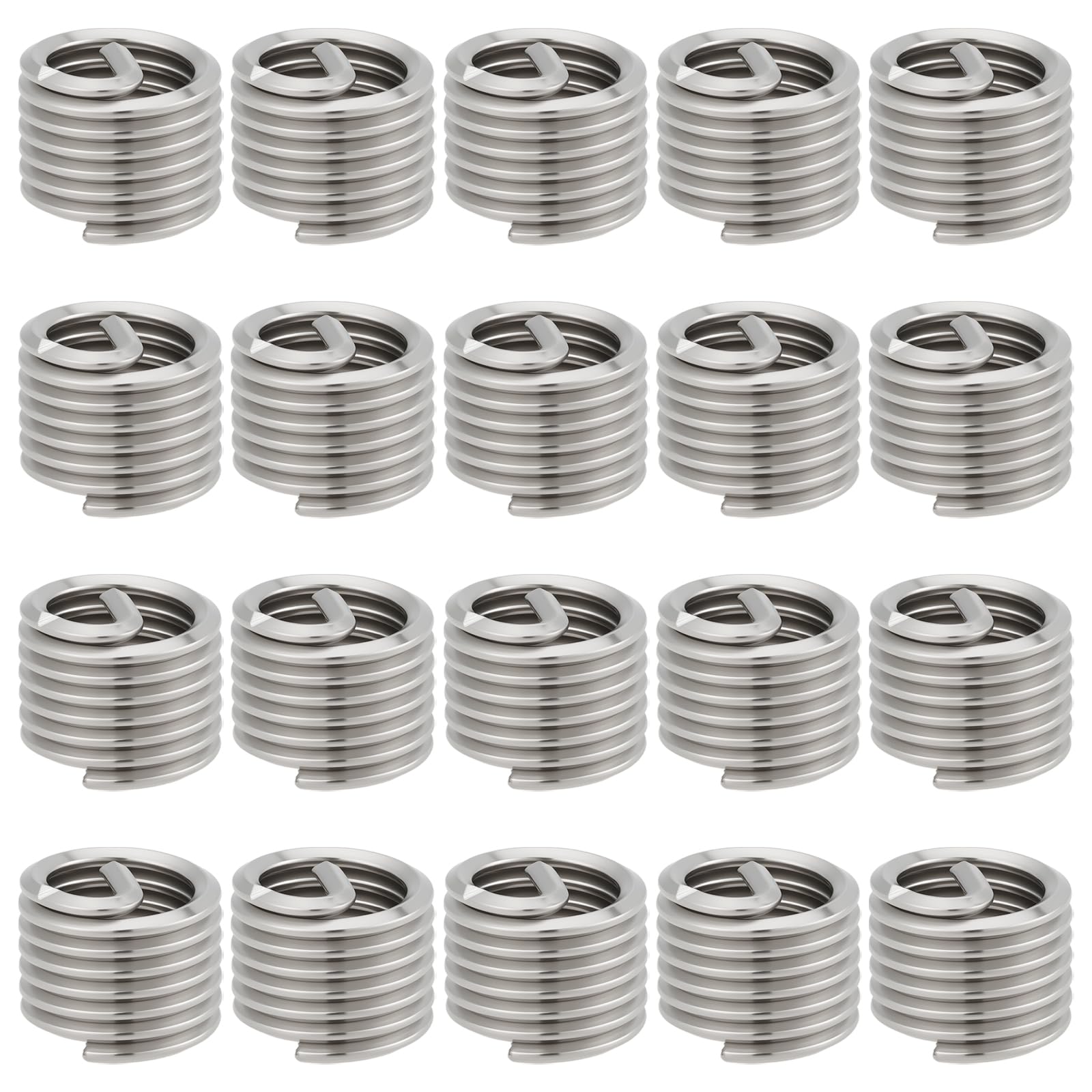 As Axis Spindleon 20Pcs M6 X 1.0 X 9Mm Wire Thread Inserts 1.5D Stainless Steel Helical Thread Repair Kit