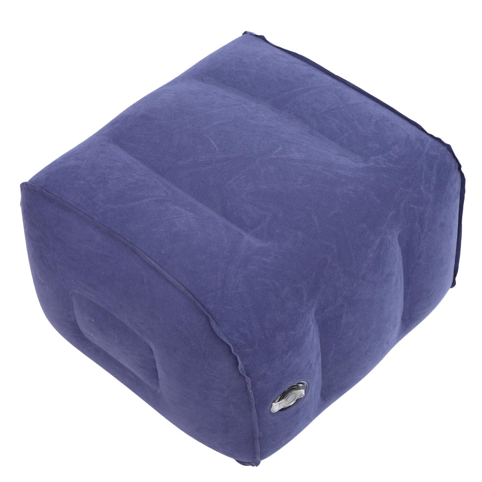 Poggiapiedi gonfiabile da viaggio, pressione dell'aria regolabile, cuscino da viaggio portatile, poggiapiedi gonfiabile per auto, casa, ufficio, treno, aereo (blu)