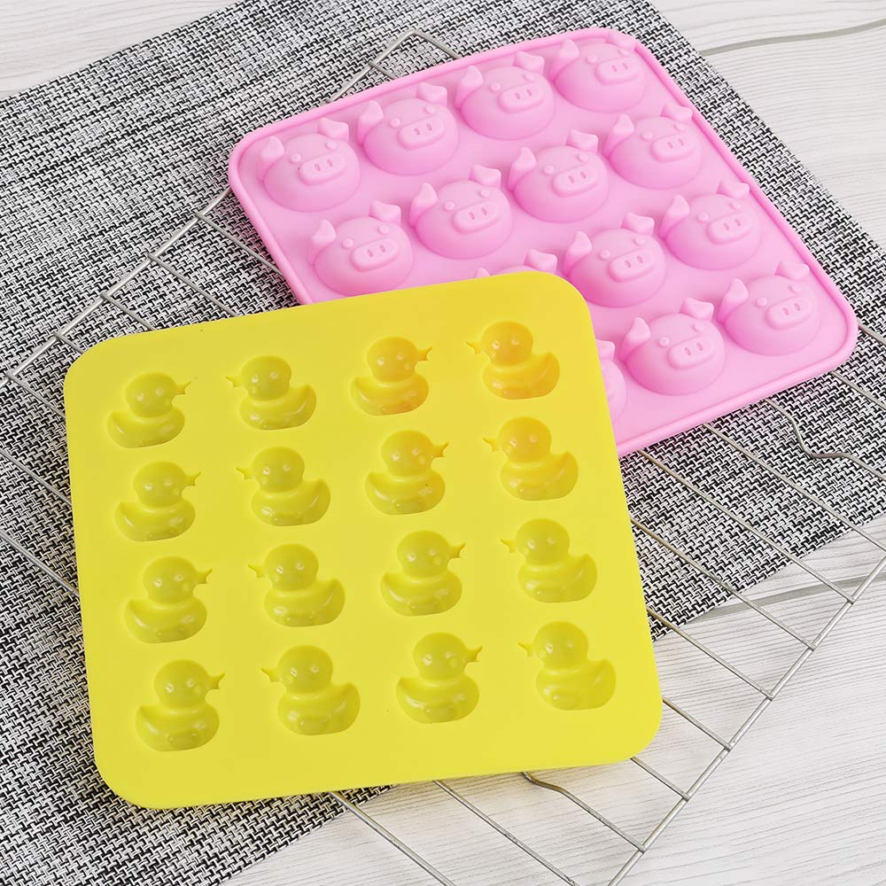 homEdge Duck and Pig Silicone Molds, Non-Stick Food Grade Silicone Molds for Chocolate, Candy, Jelly, Ice Cube - Image 8
