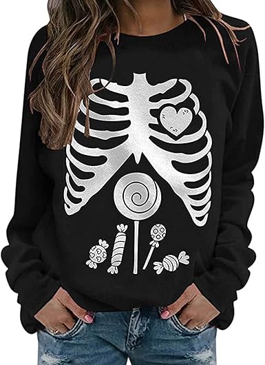 skeleton long sleeve shirt women's