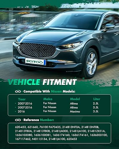 Miniatura 3 de SCITOO 621660 Ventilador de condensador de radiador dual compatible para 2007-2016 para Nissan para Altima 2016 para Nissan y Maxima