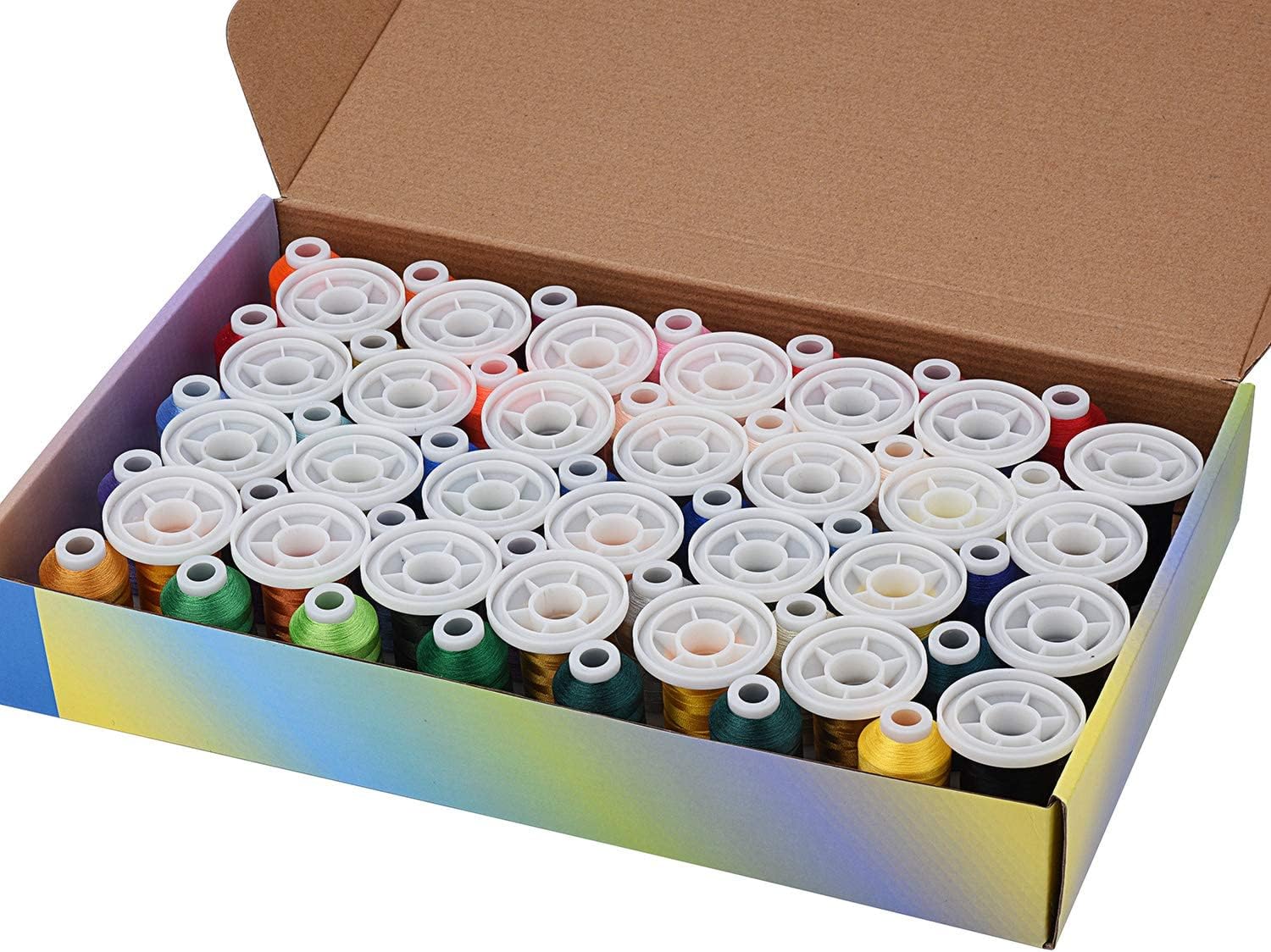 Simthread Embroidery Machine Thread 63 Colors 800 Yards for Embroidery and Sewing