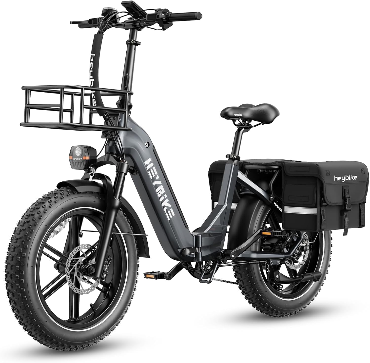 Heybike Ranger S Electric Bike for Adults, Foldable 1500W Peak Motor 28 MPH Ebike, 20 Fat Tire Step-Thru Electric Bicycle, 48V 14.4AH Removable Battery Commuter E Bike with Hydraulic Brakes Fork Heybike Ranger S Electric Bike for Adults, Foldable 1500W Peak Motor 28 MPH Ebike, 20 Fat Tire Step-Thru Electric Bicycle, 48V 14.4AH Removable Battery Commuter E Bike with Hydraulic Brakes Fork
