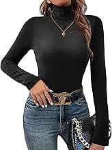 Ekouaer Women's Thermal Turtleneck Long Sleeve Undershirt Underwear Autumn Winter Warm S-XXL