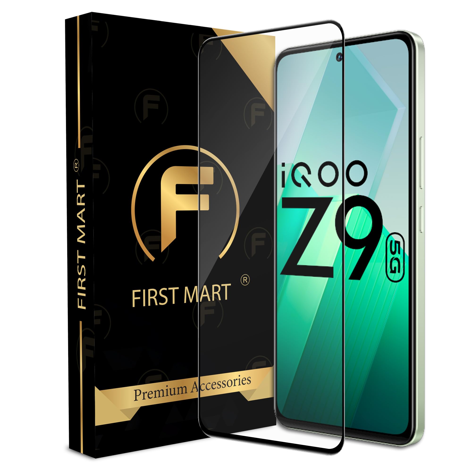 FIRST MART Tempered Glass for iQOO Z9 5G / Neo9 Pro 5G with Edge to Edge Full Screen Coverage and Easy Installation Kit, Pack of 1, Transparent (B0CY5JD315) Amazon Price History, Amazon Price Tracker