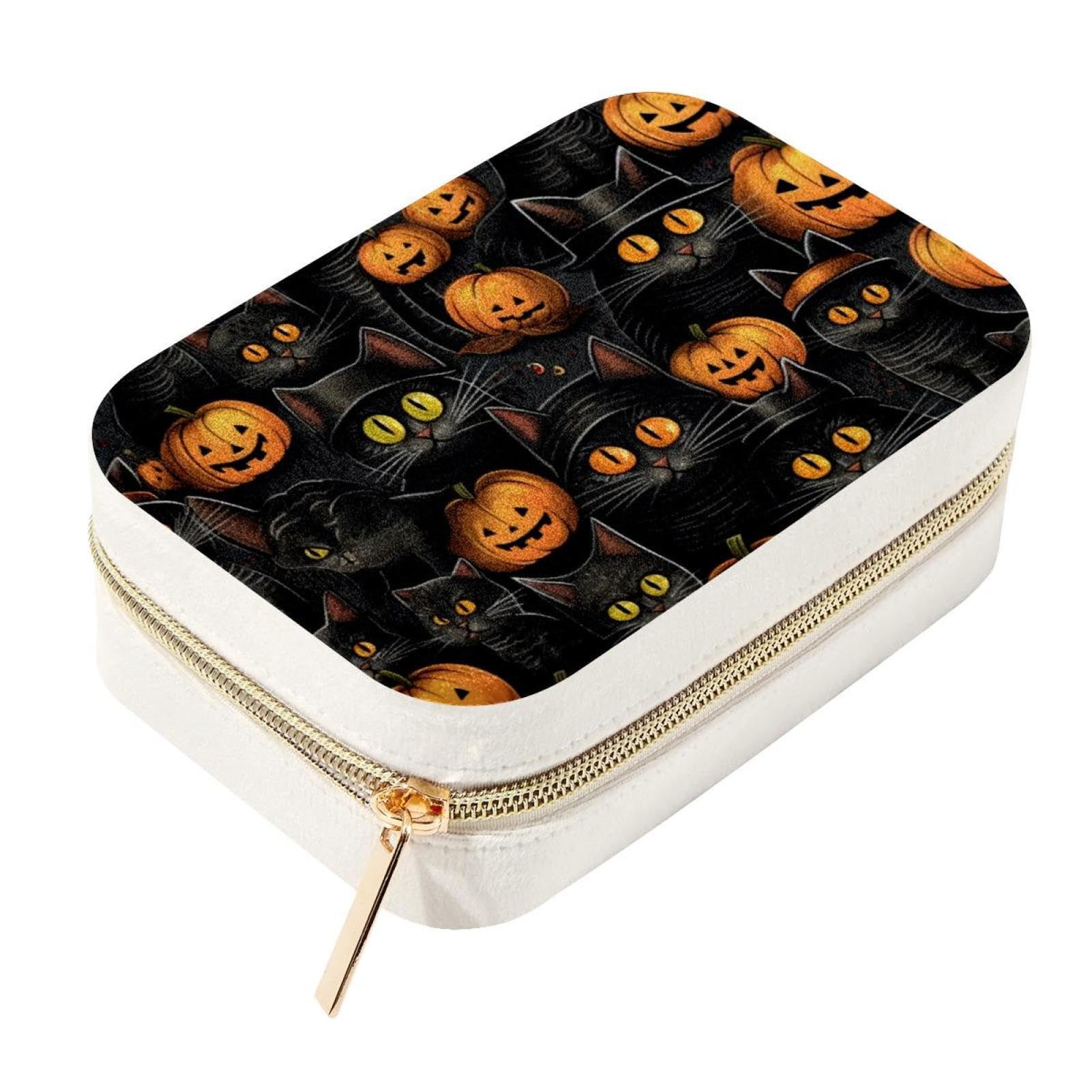 Boîte à bijoux de voyage Halloween pour ranger vos colliers en vacances