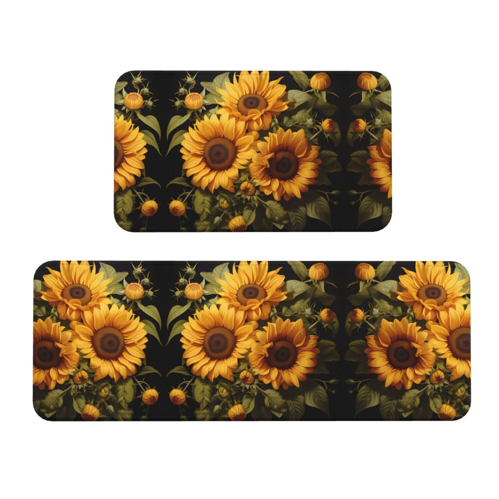 Alfombrillas de cocina antideslizantes de girasol: evita resbalones en zonas de agua