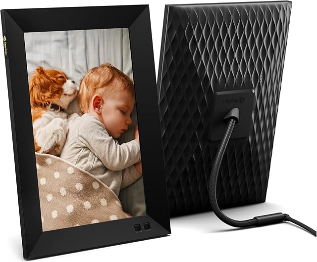 Nixplay 10.1 inch Smart Digital Photo Frame with WiFi (W10F) - Black - Share Photos and Videos Instantly via Email or App