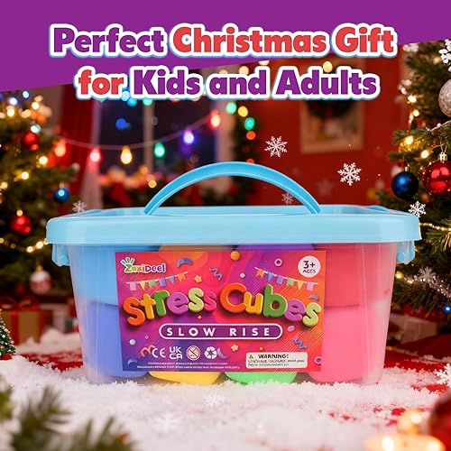 Miniatura 2 de 24 Pack Slow Rising Stress Cube, Large Size Dough Stress Balls Fidget Toys for Anxiety Relief, Pull Stretch Fidgets for Classroom Prize Box Toys