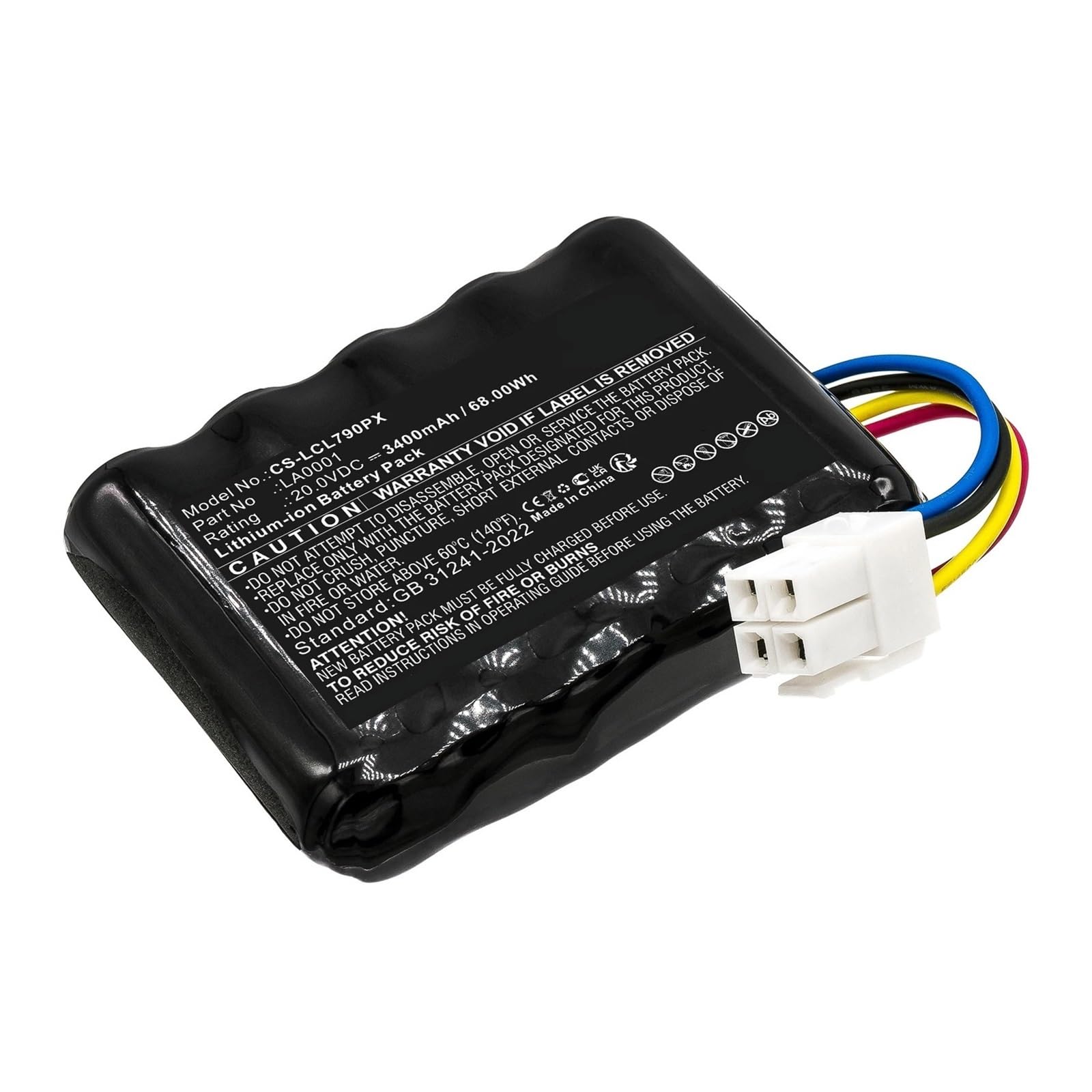 Batería de Repuesto de 3400 mAh, 68 WH, Compatible con Landxcape LX790, LX790i, LX792, LX795, LX796, LX790 600 m2, LX792 600 m2, LX795 40, PN LA0001