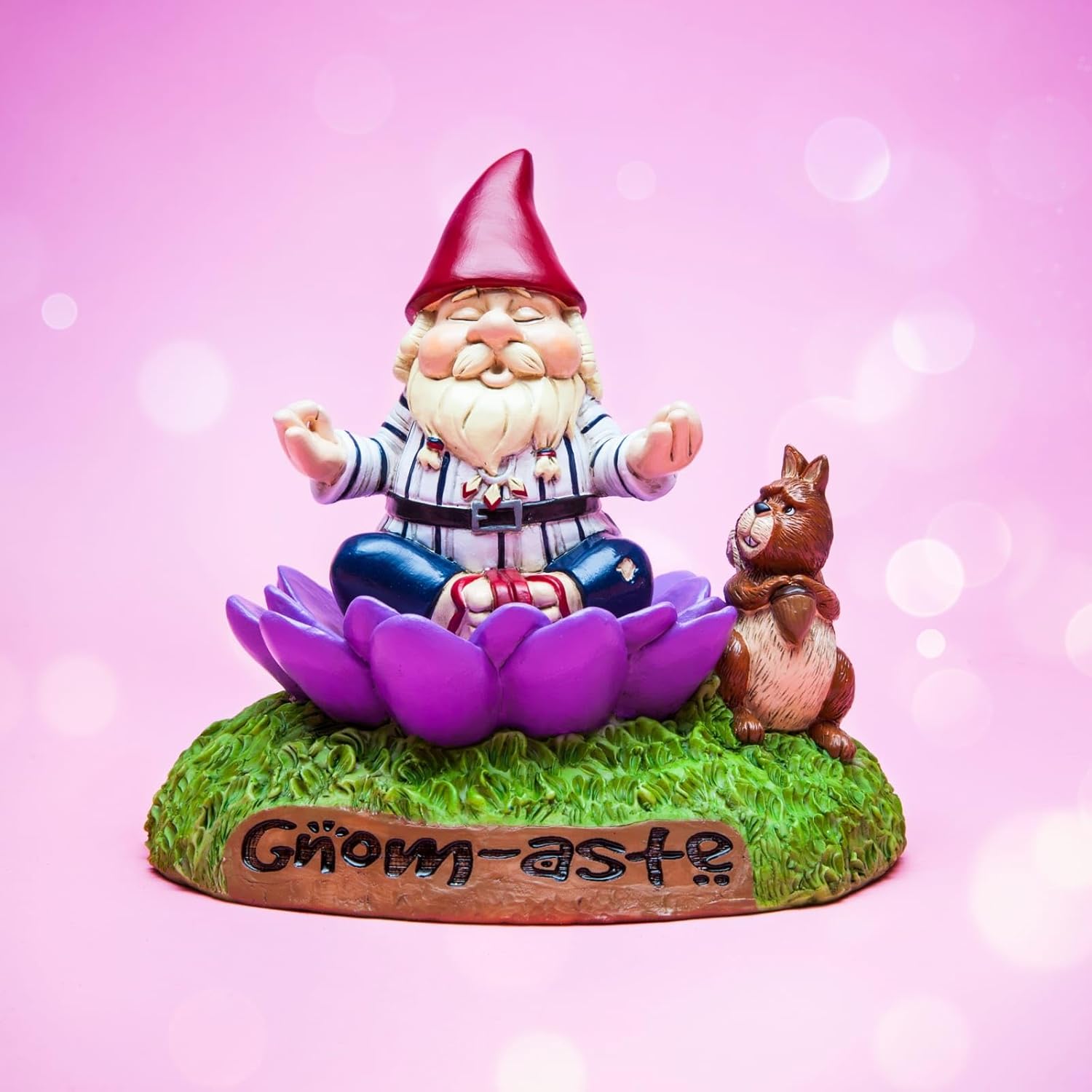 BigMouth Inc Gnome-aste Meditation Garden Gnome Statue, Funny Outdoor Lawn & Yard Figurine, Housewarming Gag Gift Sculpture Decorations