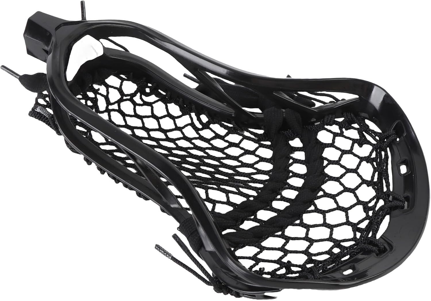 Lacrosse Stick Head, Nylon Strung Replacement for Offensive and Defensive Play, Durable High Strength Material - Improved Hitting Design, Versatile Compatibility, Competition Rea