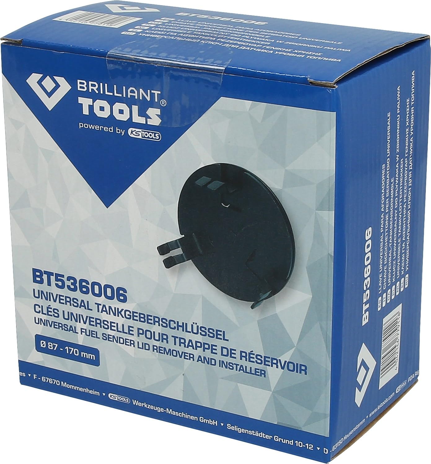 BRILLIANT TOOLS Clés Universelle pour Trappe de Réservoir Bleu/Noir