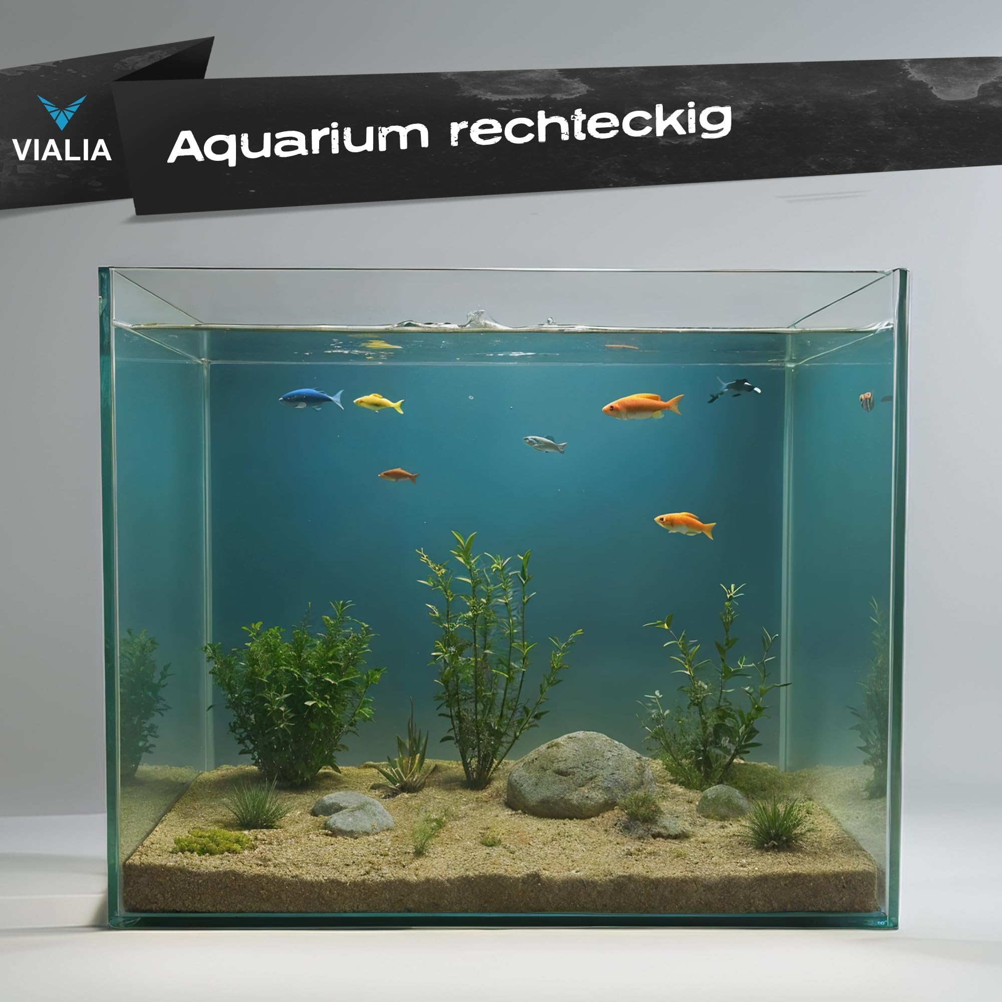 Nano Aquarium 13 L aus Glas, Süßwasser-Aquarium 35 x 17 x 22 cm, kompaktes Zierfisch-Becken für Büro und Zuhause