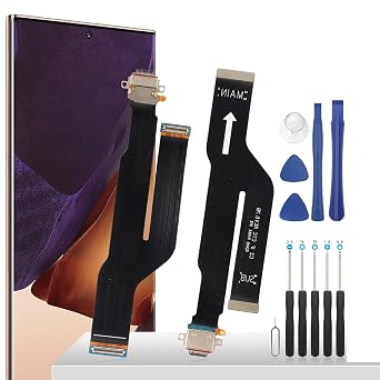 YHX-OU 6.9 Inch Charging Port for Samsung Galaxy Note 20 Ultra 5G SM-N986B SM-N986U Dock Connector Port Charger Charging Port Microphone Audio Jack Flex Cable + Installation Tool