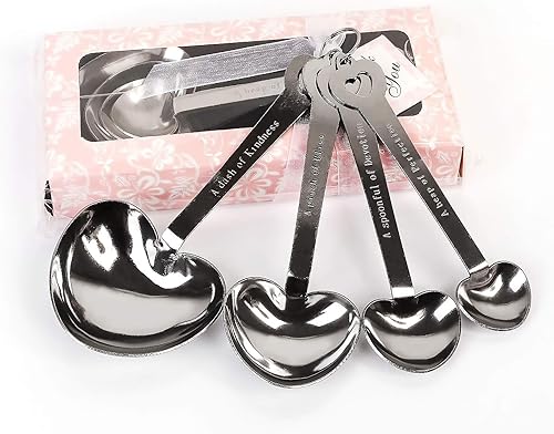 12 cucharas medidoras en forma de corazón para regalo de boda, baby shower Favor