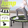 Mini Trampolín Plegable ZCMHAXJ, 36"/40"/48" Rebounder para Adultos y Niños, Capacidad 440 lbs, Equipo de Ejercicio Fitness para Interiores 5