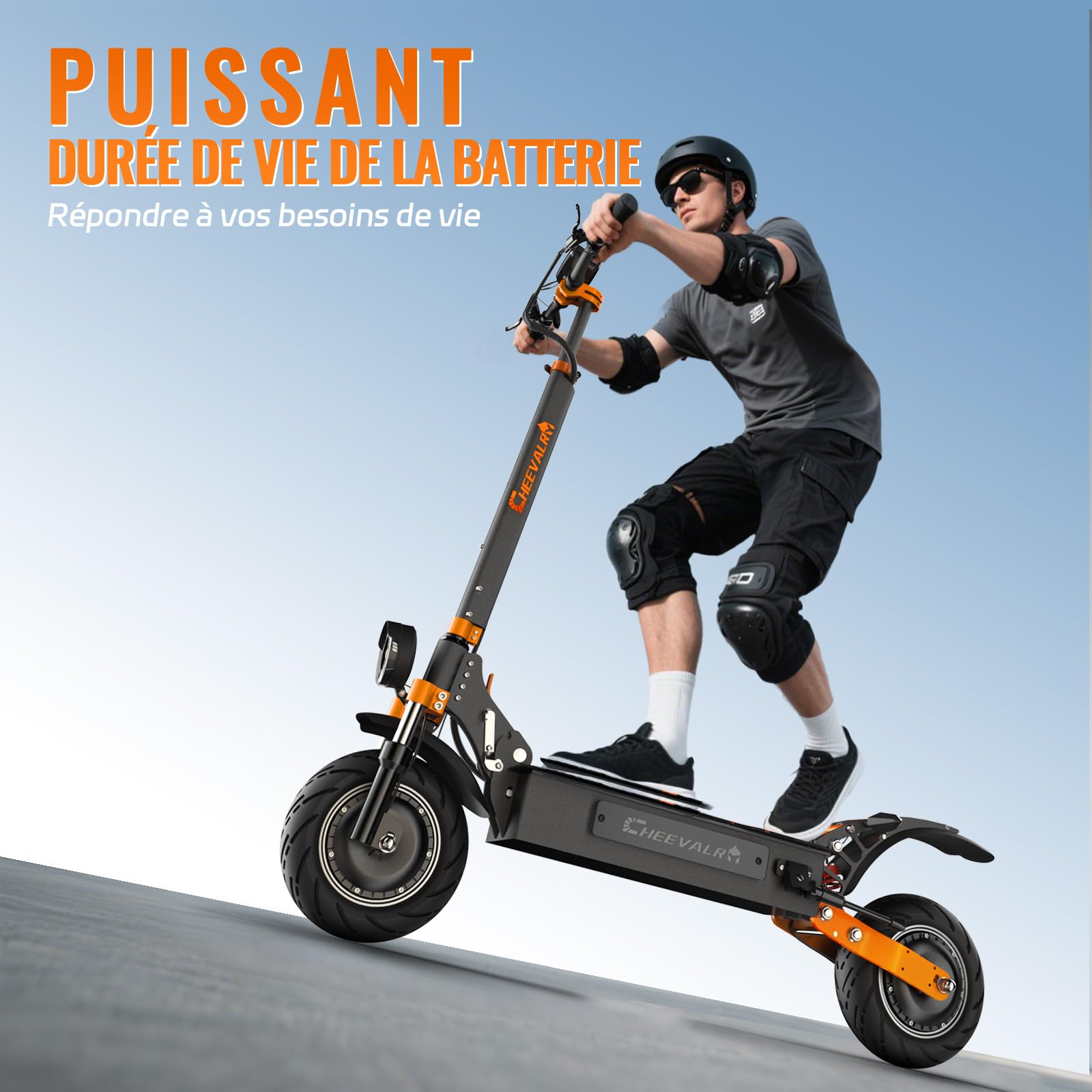 JAYSIMXIN Trottinette Electrique Adulte Puissante Trottinette Électrique Adulte Scooter,10 Pouces Trottinette électrique Tout Terrain, Batterie au Lithium 52V 36Ah,130 km