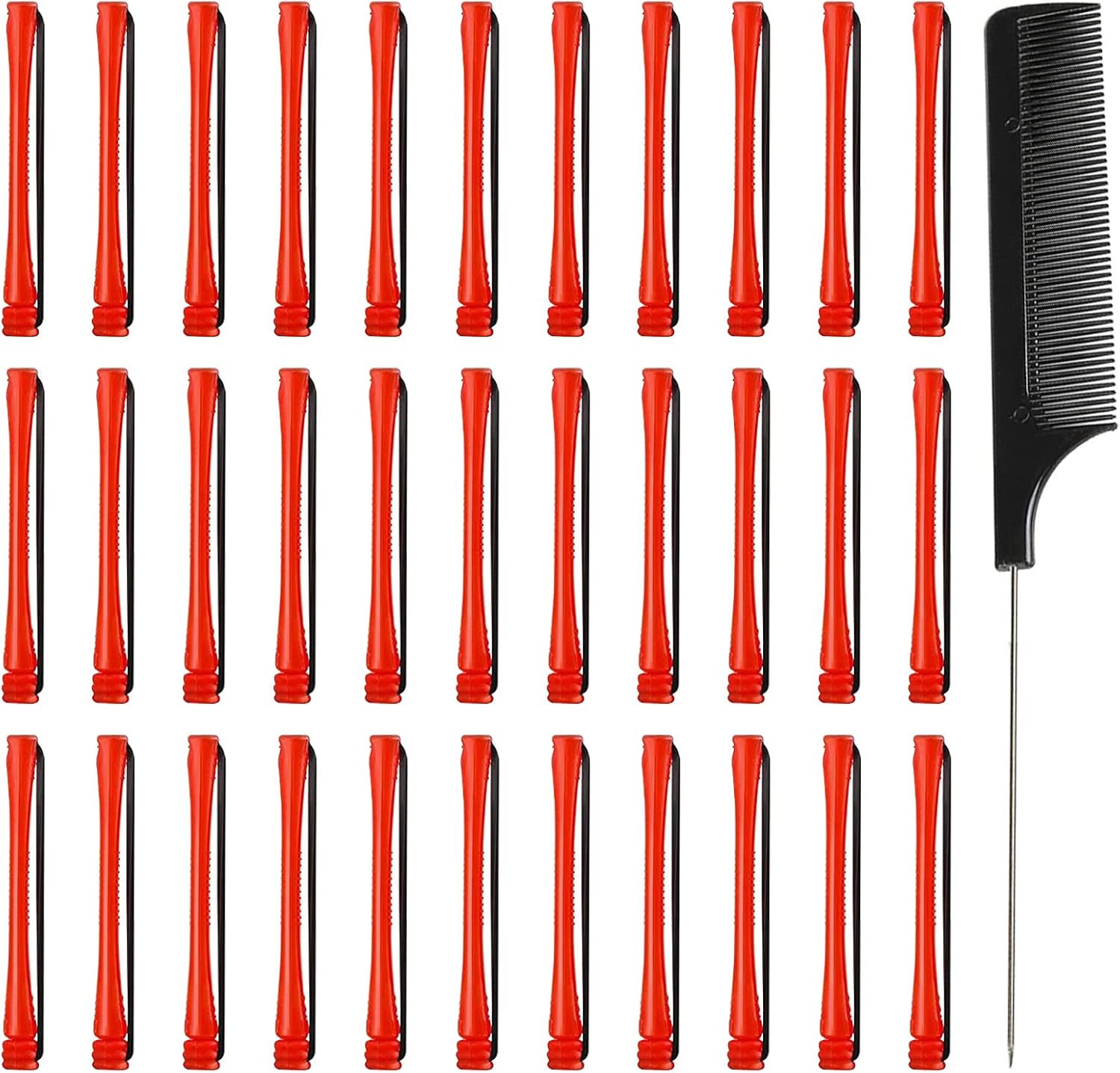 60 Stuks Haarrollers Set Diameter 5mm Plastic Haar Kruller Permanente Haarkrulspelden Krulspelden Rollers Met 1 Kam Haarrollerset Voor Het Krullen Van Je Haar Zonder Schade (0.5 * 6cm, Rood) 60 Stuks Haarrollers Set Diameter 5mm Plastic Haar Kruller Permanente Haarkrulspelden Krulspelden Rollers Met 1 Kam Haarrollerset Voor Het Krullen Van Je Haar Zonder Schade (0.5 * 6cm, Rood)