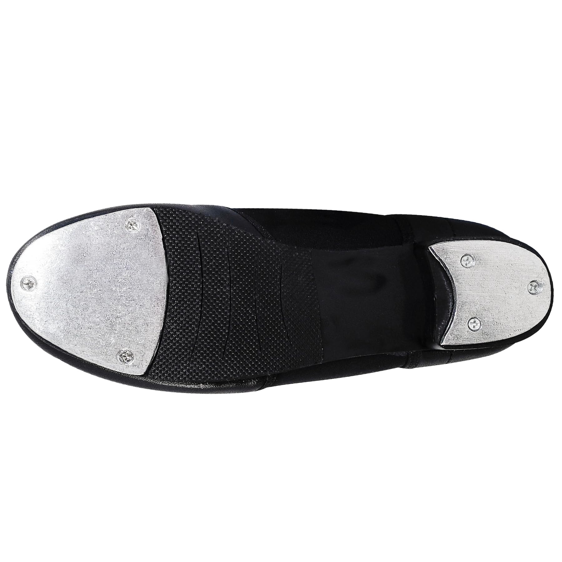 Schwarze Steppschuhe aus PU-Leder mit Rutschfester Spitze für stepptanzschuhe für Damen Herren