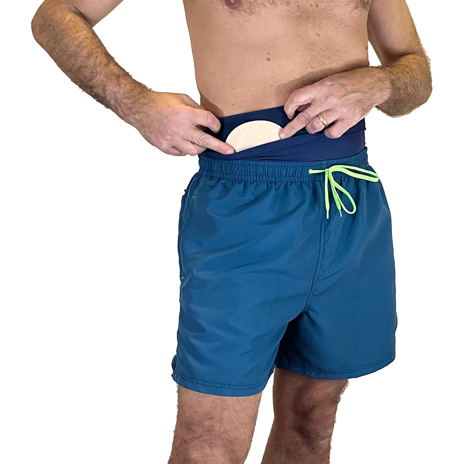 Fascia Costume per Stomia da Uomo per Mare e Piscina, Tasca Interna per Contenere la Sacca, Made in Italy