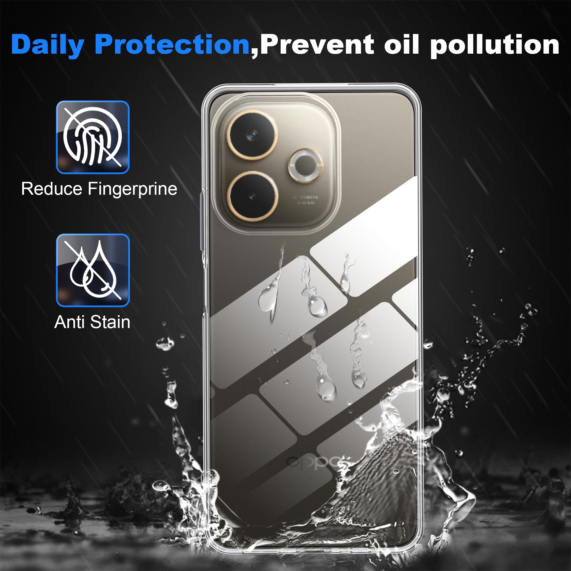 Kit Custodia Morbida + Pellicola Vetro Temperato Per Oppo Realme 5i - Cover Silicone TPU Trasparente E Protezione Schermo HD