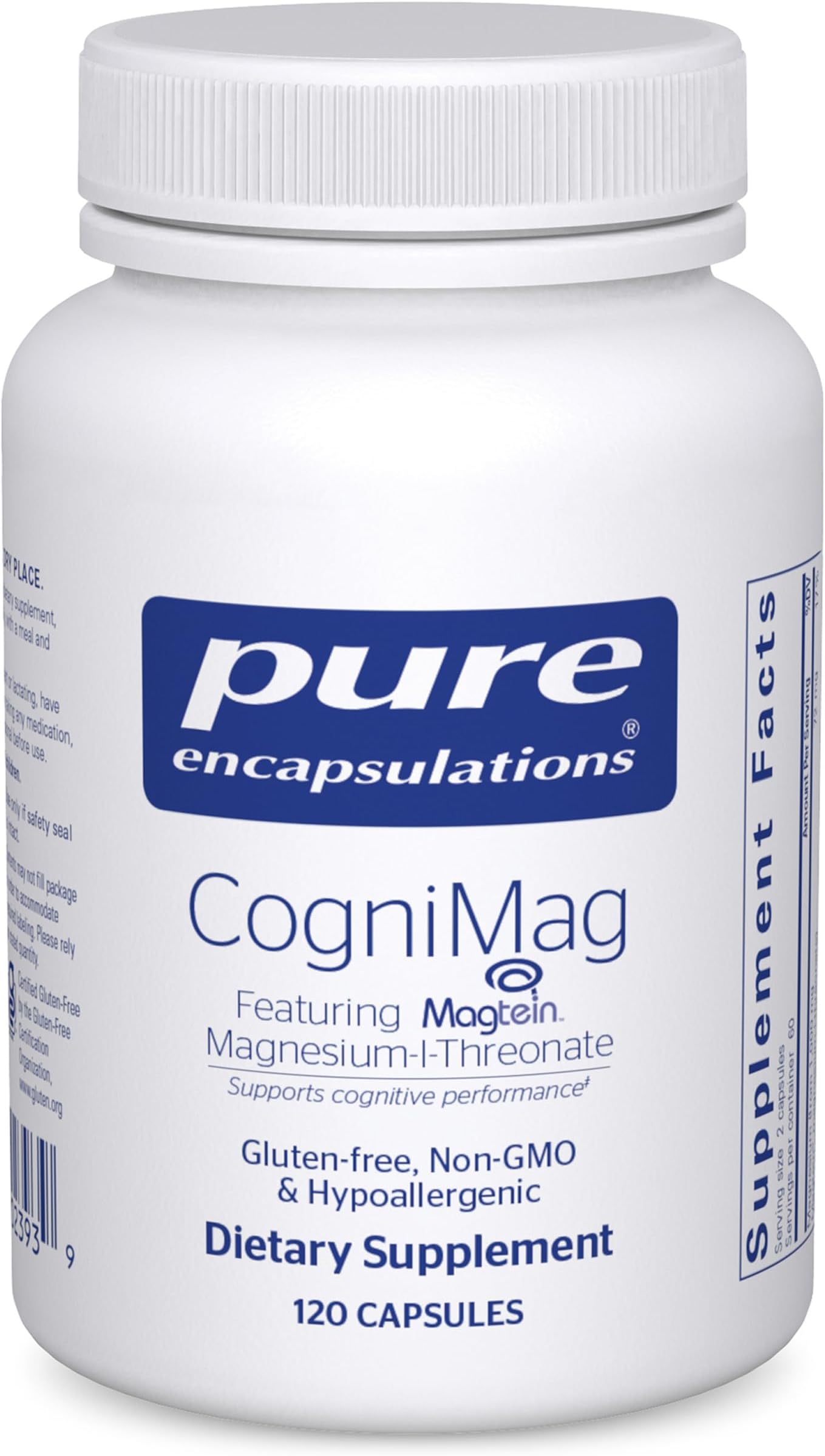CogniMag 120's, 120 Capsules | Magnesium-L-Threonate Supplement, Supports Brain Health and Memory*, Includes Magtein and Polyphenol Blend