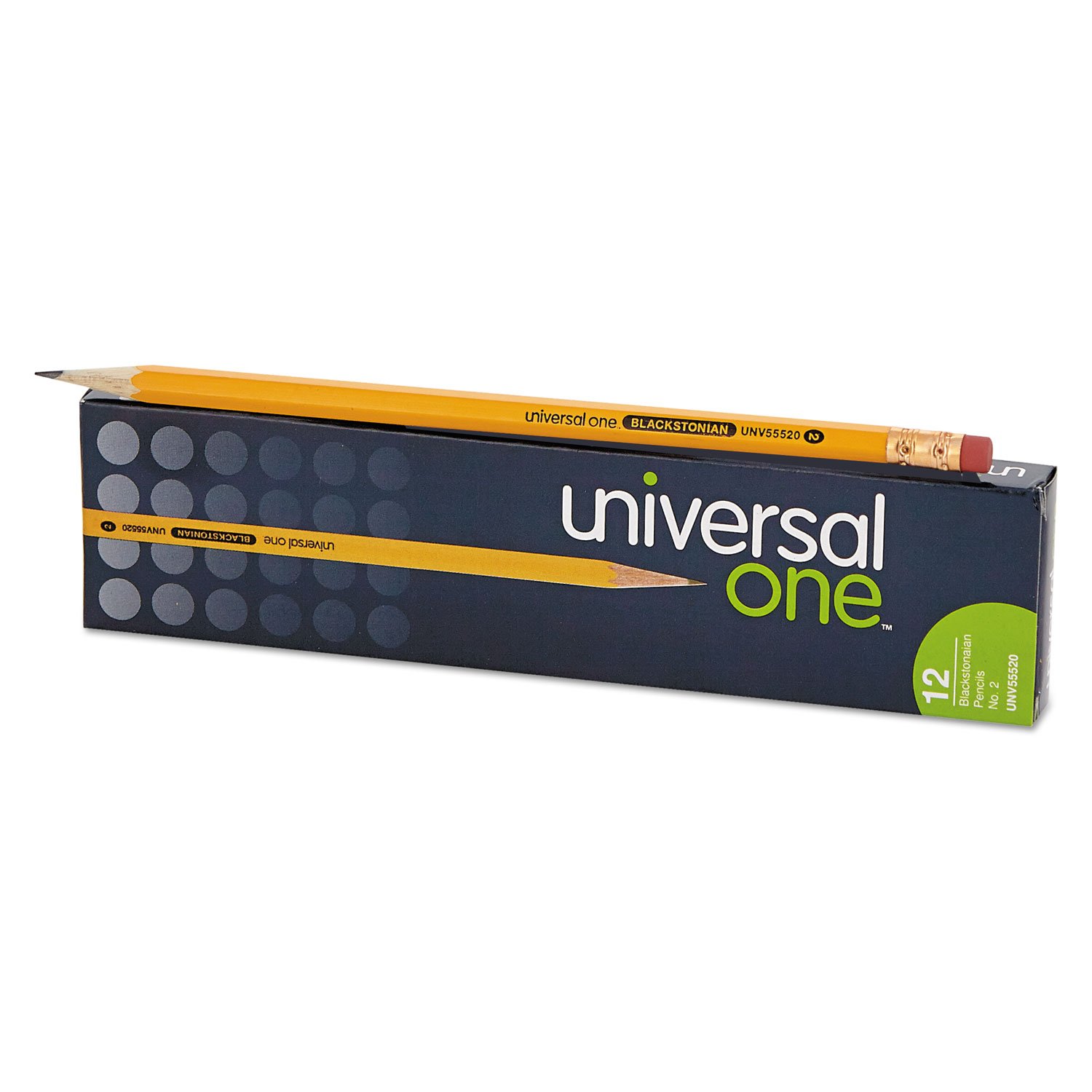 Universel One Blackstonian crayon, HB # 2, Medium Soft, corps Jaune, Douzaine