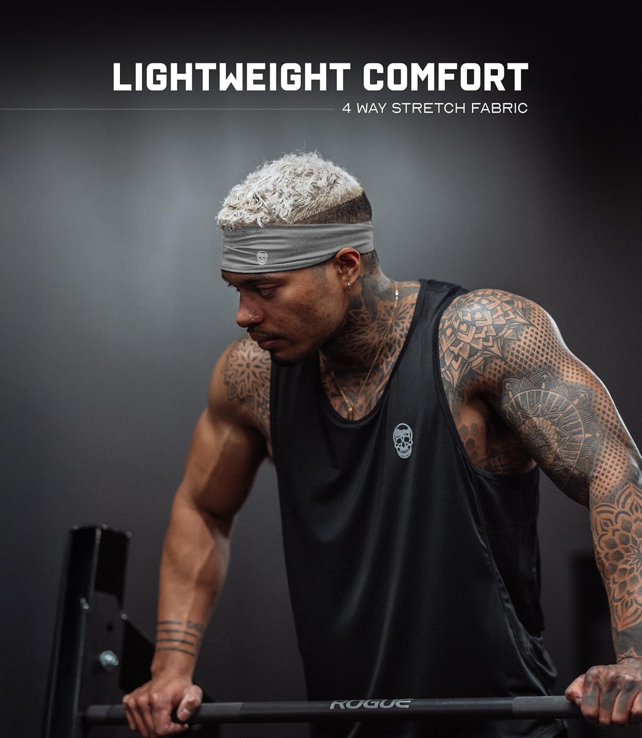 Gymreapers Fasce da allenamento per uomini e donne, comoda fascia assorbente per mantenere i capelli indietro durante la corsa, lo sport, la palestra, il ciclismo e le attività all'aperto