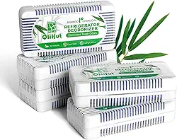 Desodorizador de geladeira (pacote com 5) Desodorizador de geladeira de carvão ativado natural e sem perfume - Eliminador de odores de geladeira para freezers, refrigeradores e lancheiras