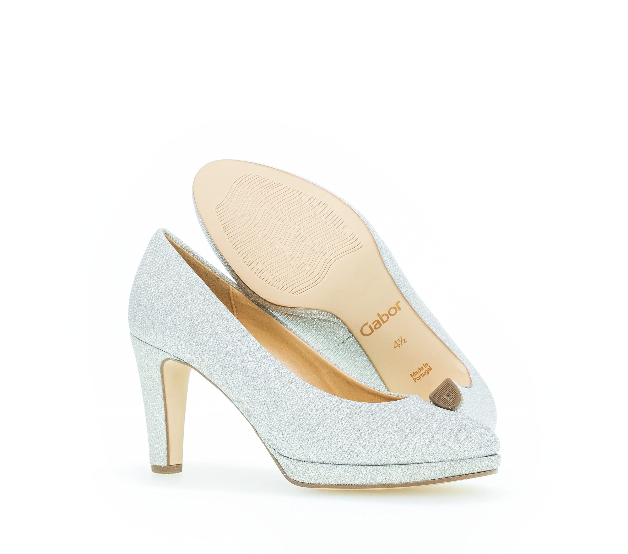 Gabor 01.270 F Damen Pumps | Pumps, Glitzer, Silber, Schlupfschuh, Damen, Schuhe