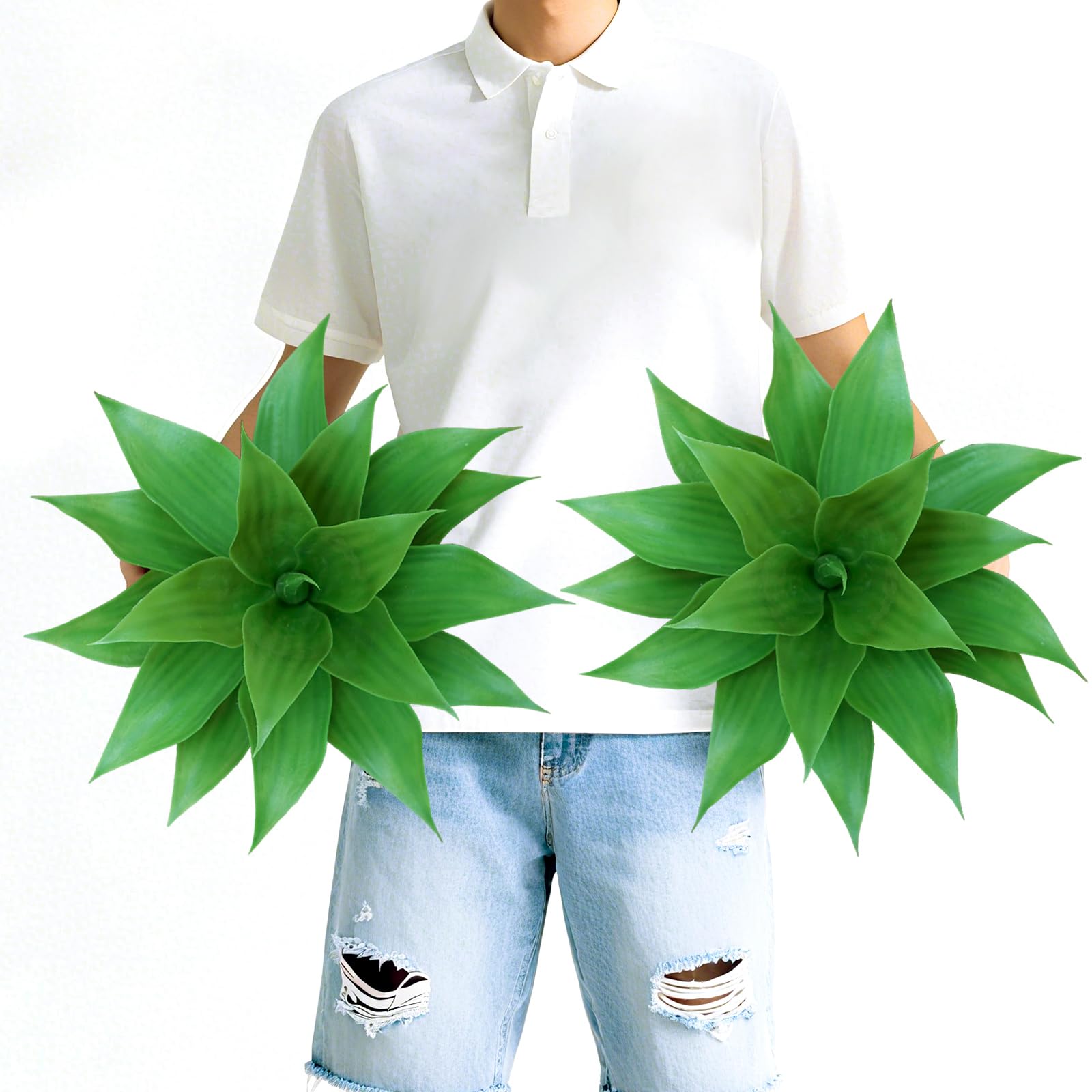 Luiywan Artificial Agave Plants 2-Pack UV Resistant