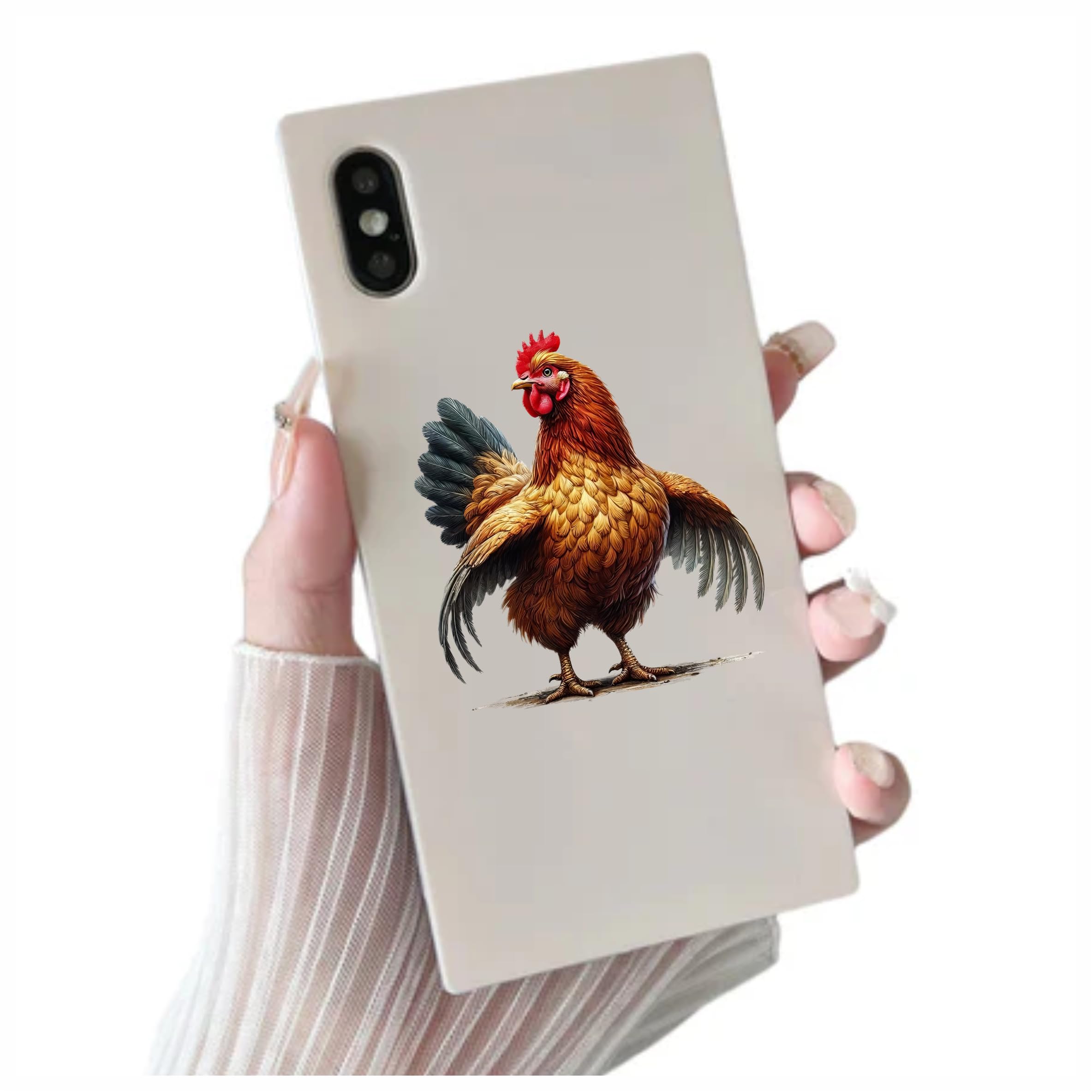 x4 Chicken Vinyl Stickers, Vibrant Blackout Waterproof Decals, Multi Purpose 1@ 20cm Tall Ideal for Toilets car - Image 4