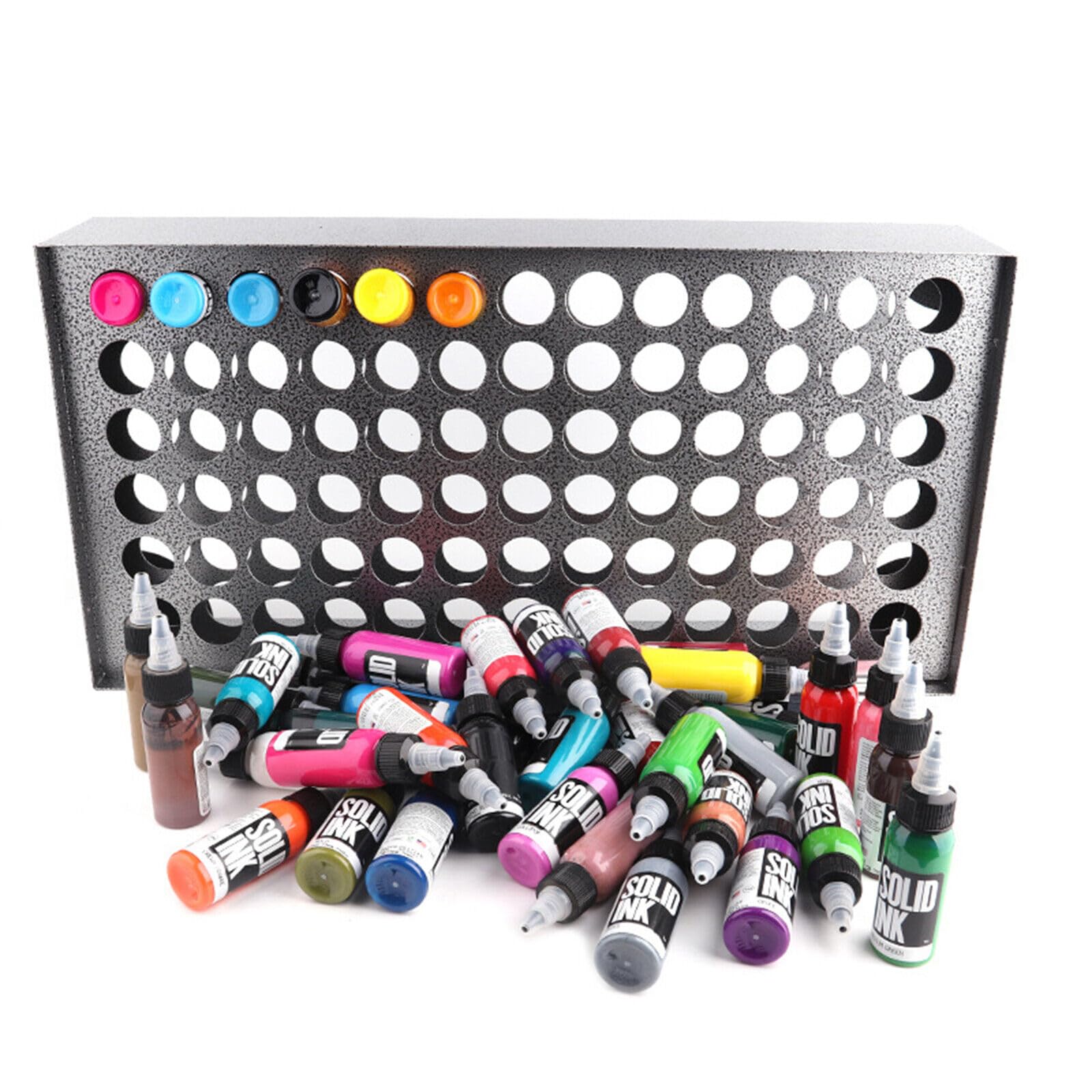 78 Löcher Tätowierungstinte Getränkehalter, Halterung für Pigmente, Tattoo-Ink Rack Tattoo Ink Displayhalter Tattoo Pigment Display Halter für Tattoo-Tinte