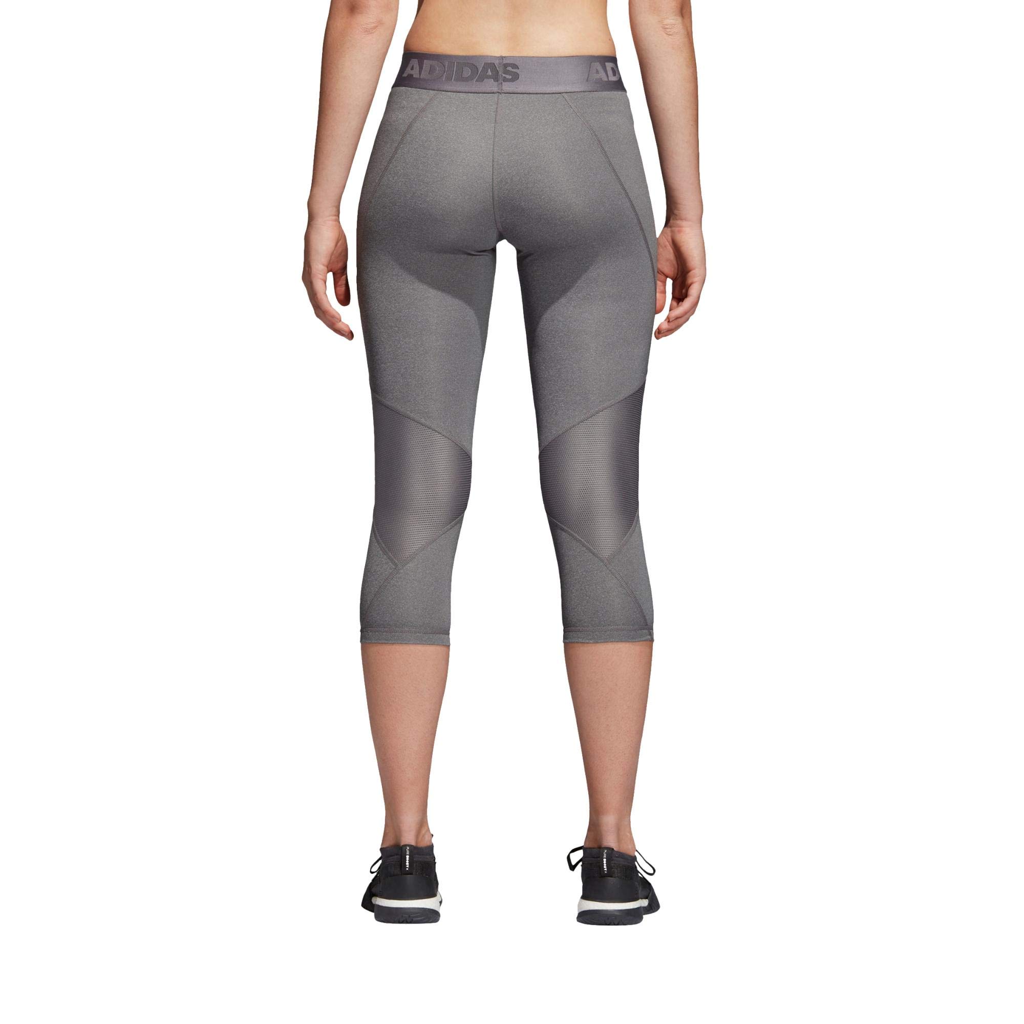 adidas Alphaskin Sport Heather legginsy damskie 3/4 szary