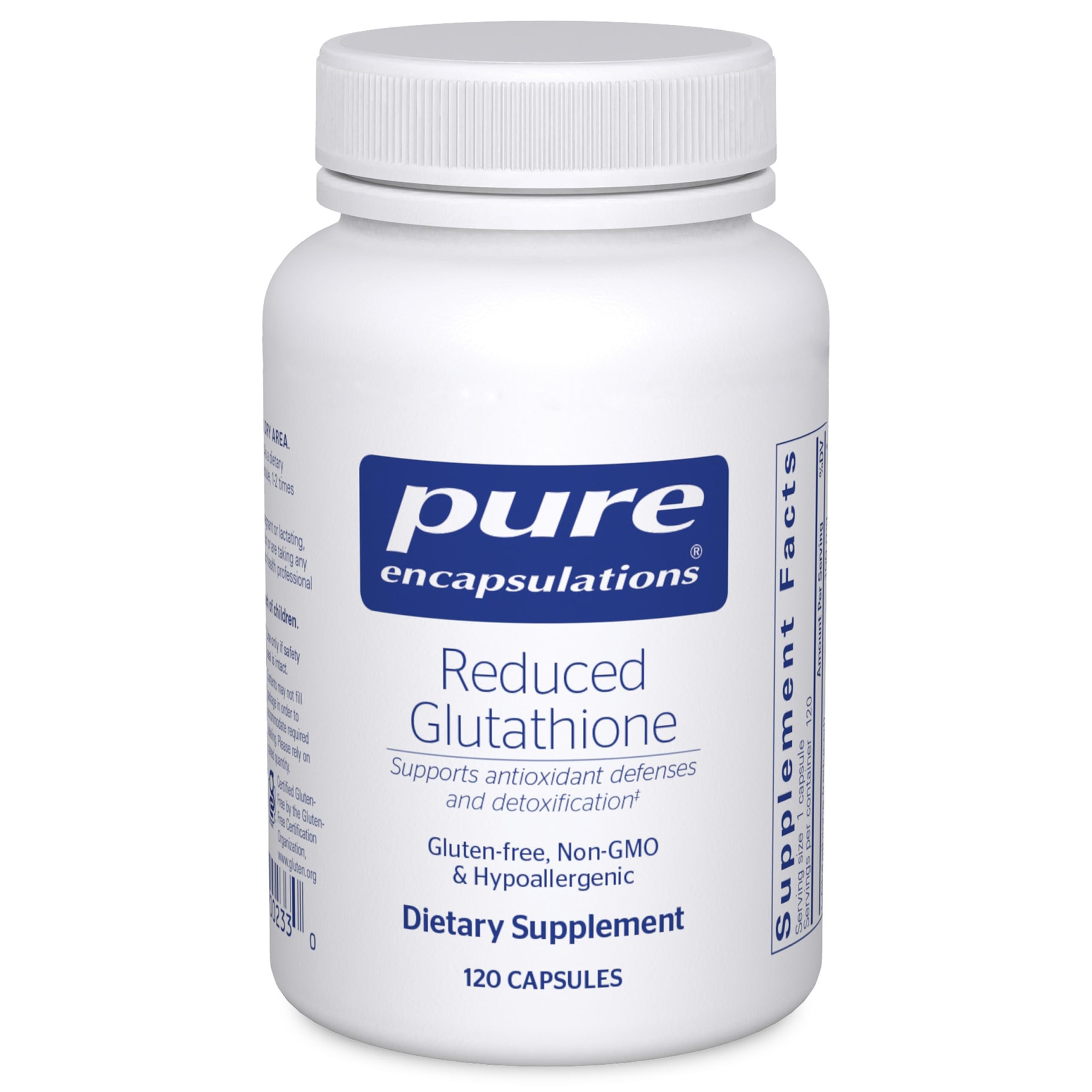 Reduced Glutathione | Hypoallergenic Antioxidant Supplement to Support Liver and Cell Health* | 120 Capsules