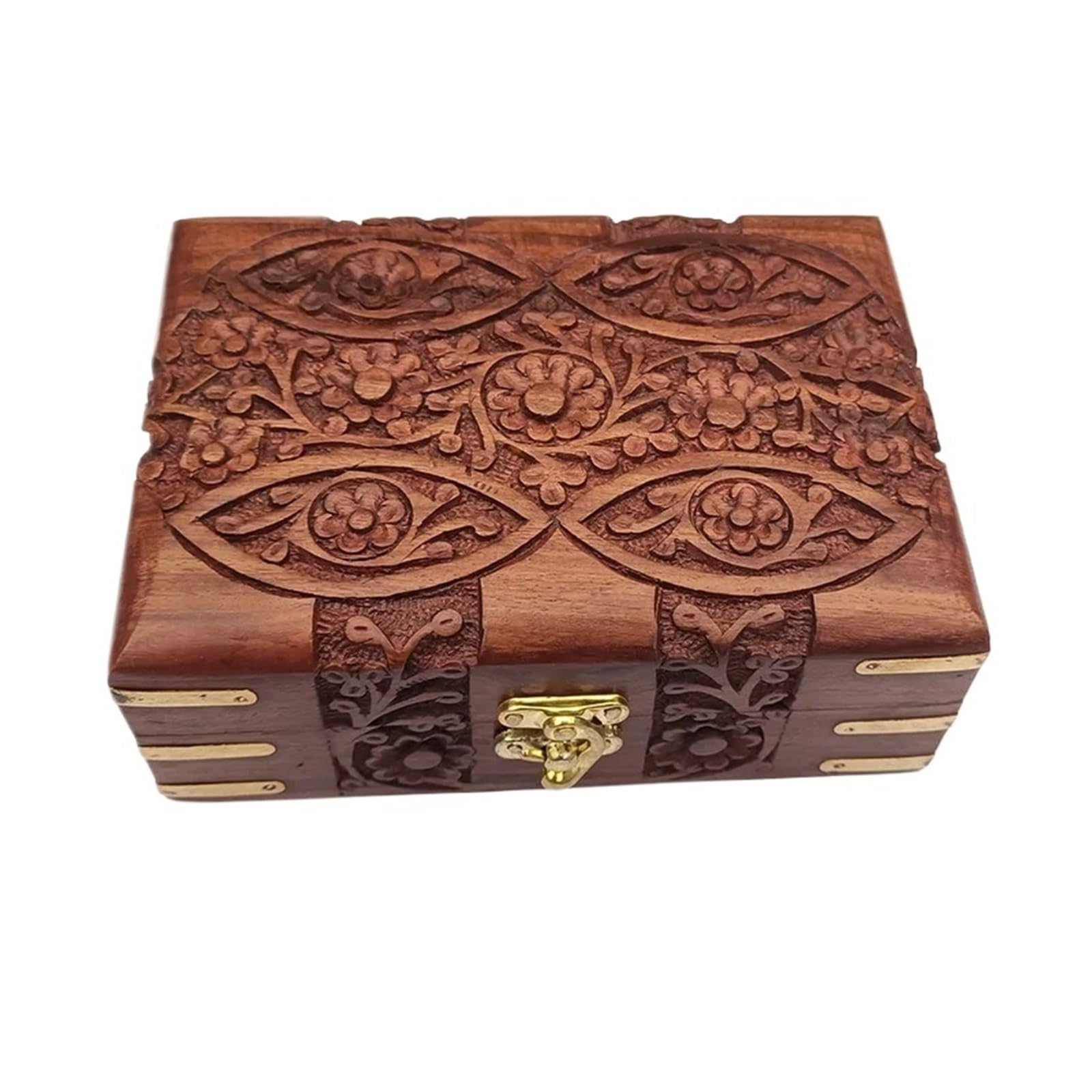 ZythrXLate Wooden Coin Collection Box Rosewood Hand Carved Antique Jewelry Box Coin Collection Rectangular Storage Case for Coin Collectors