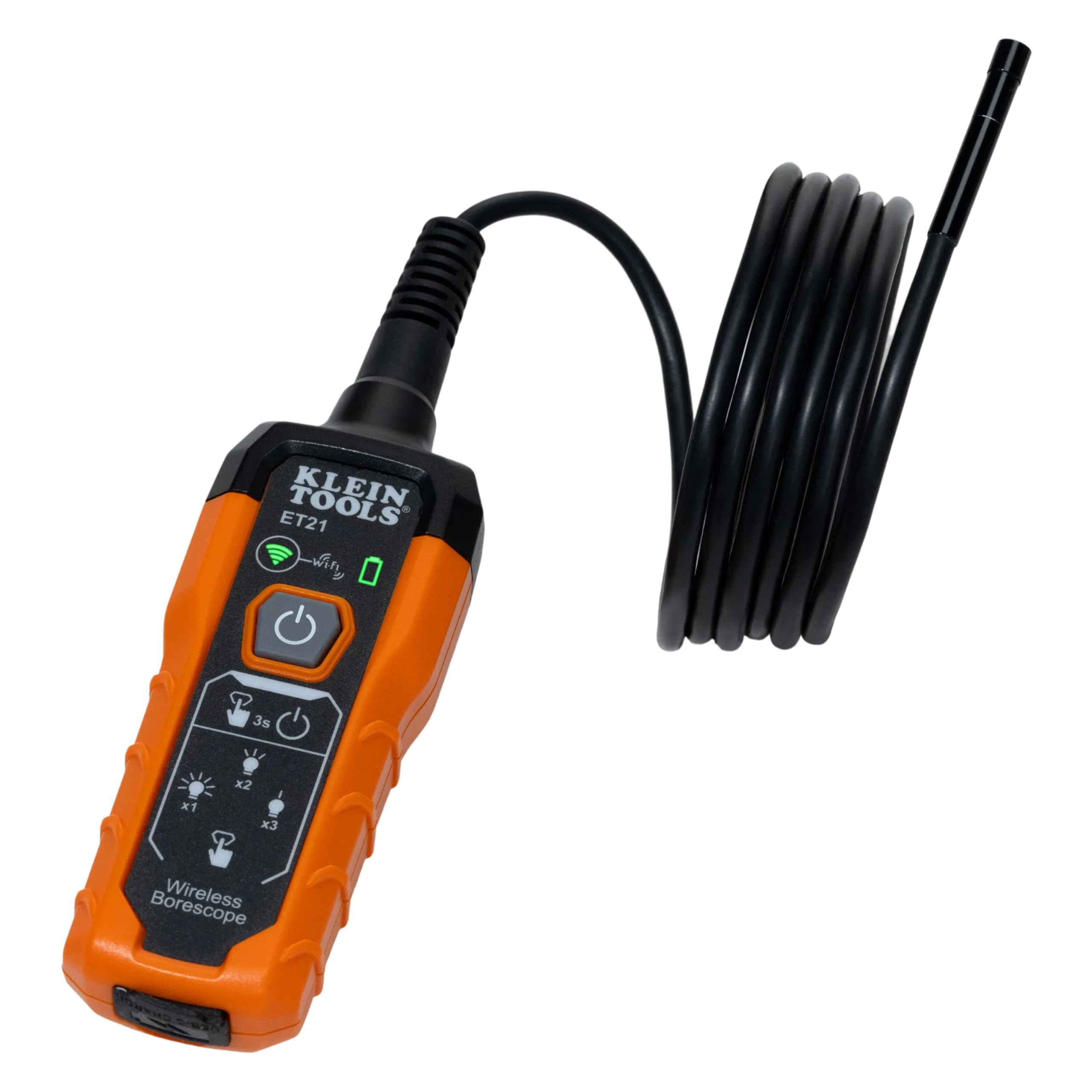 Klein Tools ET21 WiFi Borescope with Light, Inspection Camera for iPhone and Android, Waterproof Camera, IP67 Rated, Adjustable LED Lighting-picture-30
