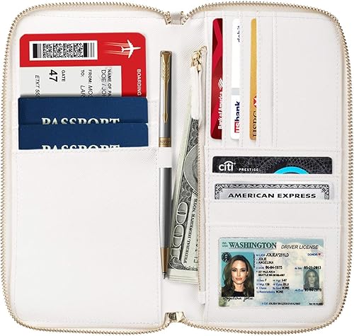 Miniatura 2 de Organizador de documentos de viaje - Funda RFID para pasaporte, cartera con soporte para la familia