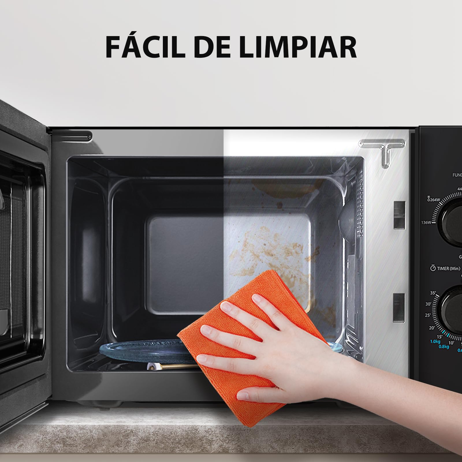 Toshiba MW2-MG20P(BK) Forno micro-ondas 20 L, brilho 700W/1000W, com crispy grill e função de cozedura combinada, 9 níveis de potência,