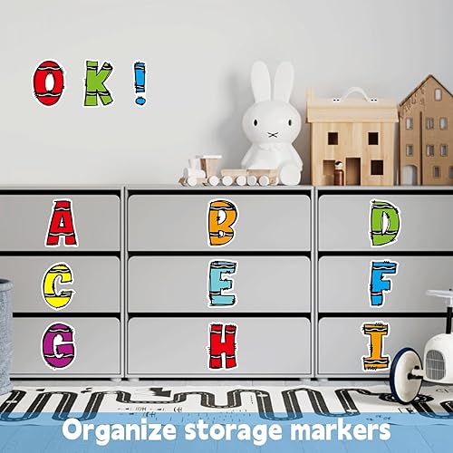 Vista 63 de Juego de 150 letras grandes de 6 pulgadas y puntuación, colorido alfabeto recortado para el aula para exhibir tablón de anuncios, escuela en casa