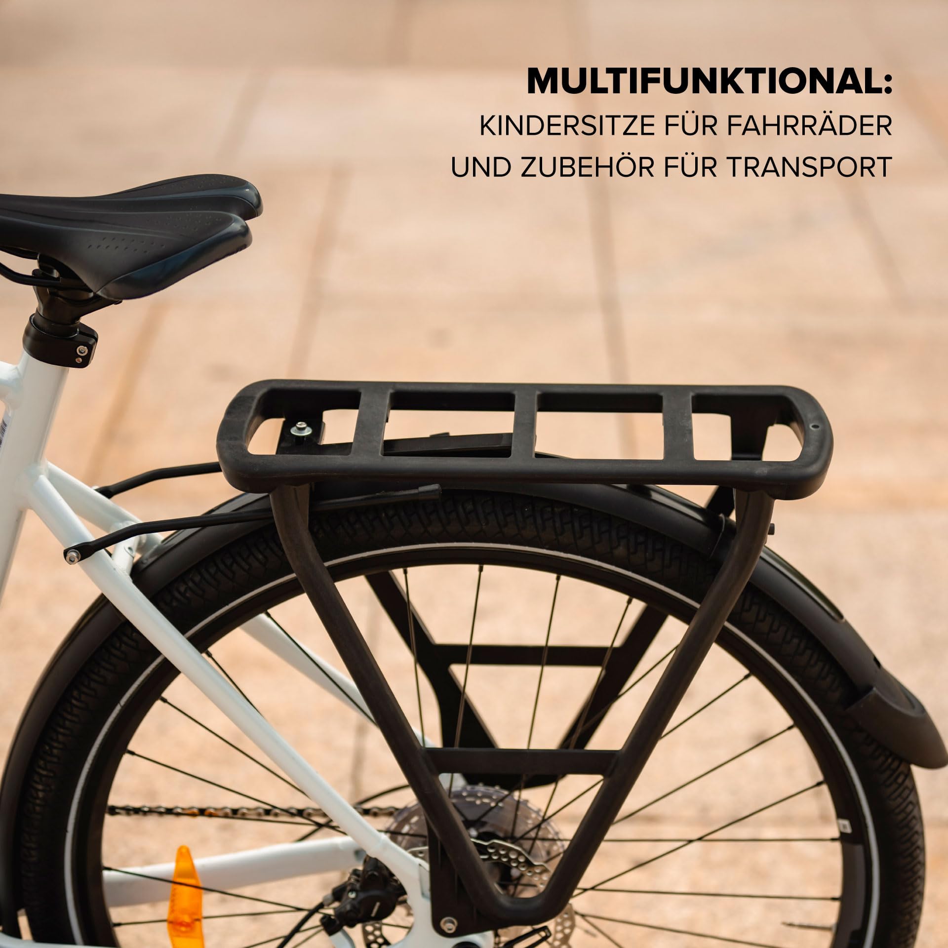 POLISPORT 8873000004 Hinterradträger HRP – Robust, Leicht, Standardmontage, Pannier-Kompatibel, Schwarz – Trägt Bis Zu 27 kg, Perfekt Für Pendeln Und Gepäck