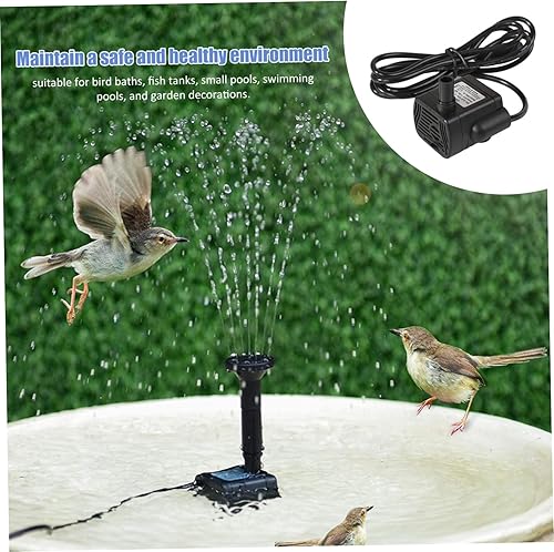 Miniatura 4 de Bomba de agua solar, mini bomba de fuente solar de 12 V CC de repuesto con cable de 4.9 ft, bomba solar silenciosa, bomba de agua micro sumergible