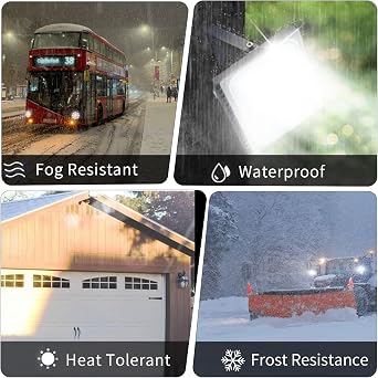 200W LED Floodlight Outdoor,Super Bright 20000LM 288 LED Security Light,6500K Daylight White IP65 Waterproof Work Light Outside Spot lights for Garage,Garden,Yard,Sportfield,Corridor,Workshop [Energy Class E]